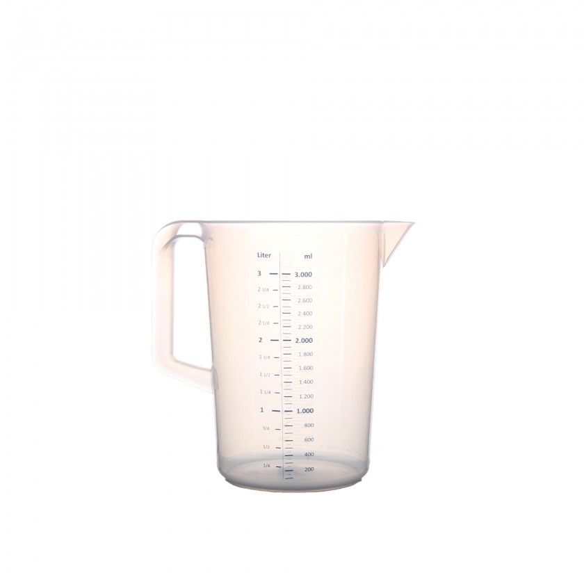 Copo Medidor com Pega Redondo 3000ml 17.5X21cm Copo Medidor com Pega Redondo 3000ml 17.5X21cm