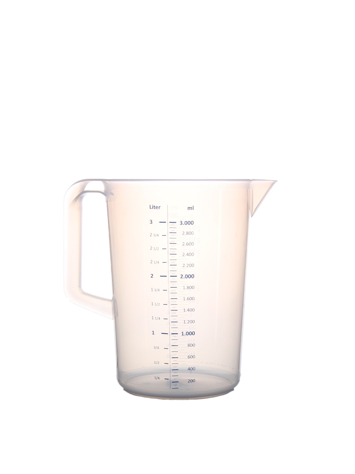 Copo Medidor com Pega Redondo 3000ml 17.5X21cm
