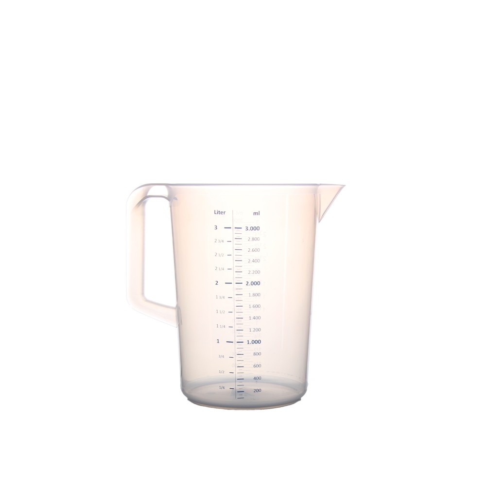 Copo Medidor com Pega Redondo 3000ml 17.5X21cm