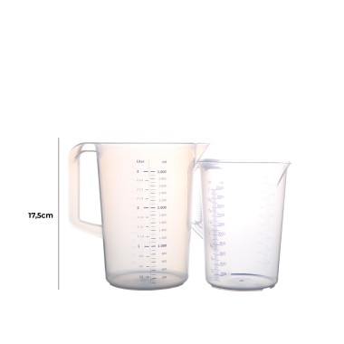 Copo Medidor com Pega Redondo 3000ml 17.5X21cm