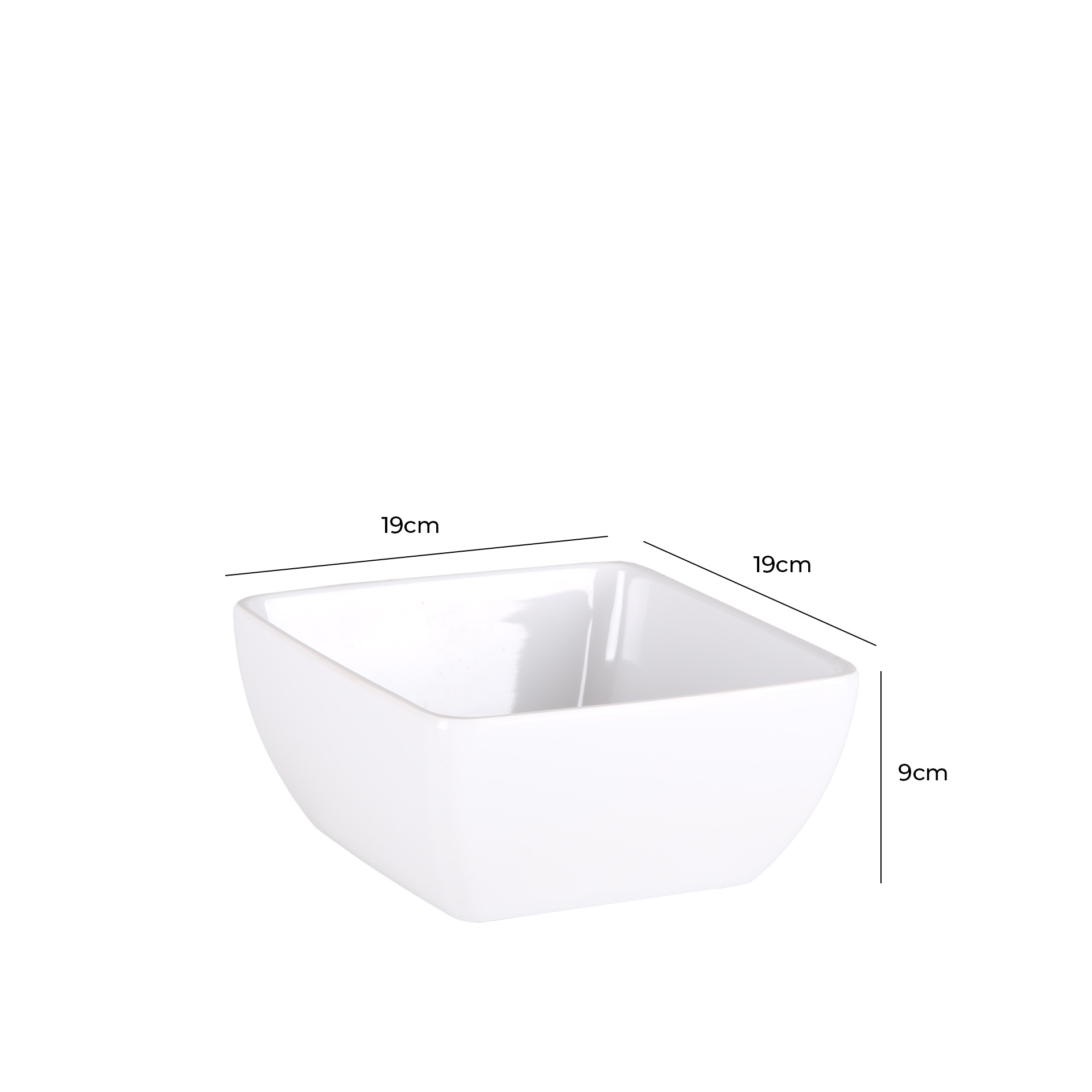 Taça Melamina Pure Quadrada 19X19X9cm
