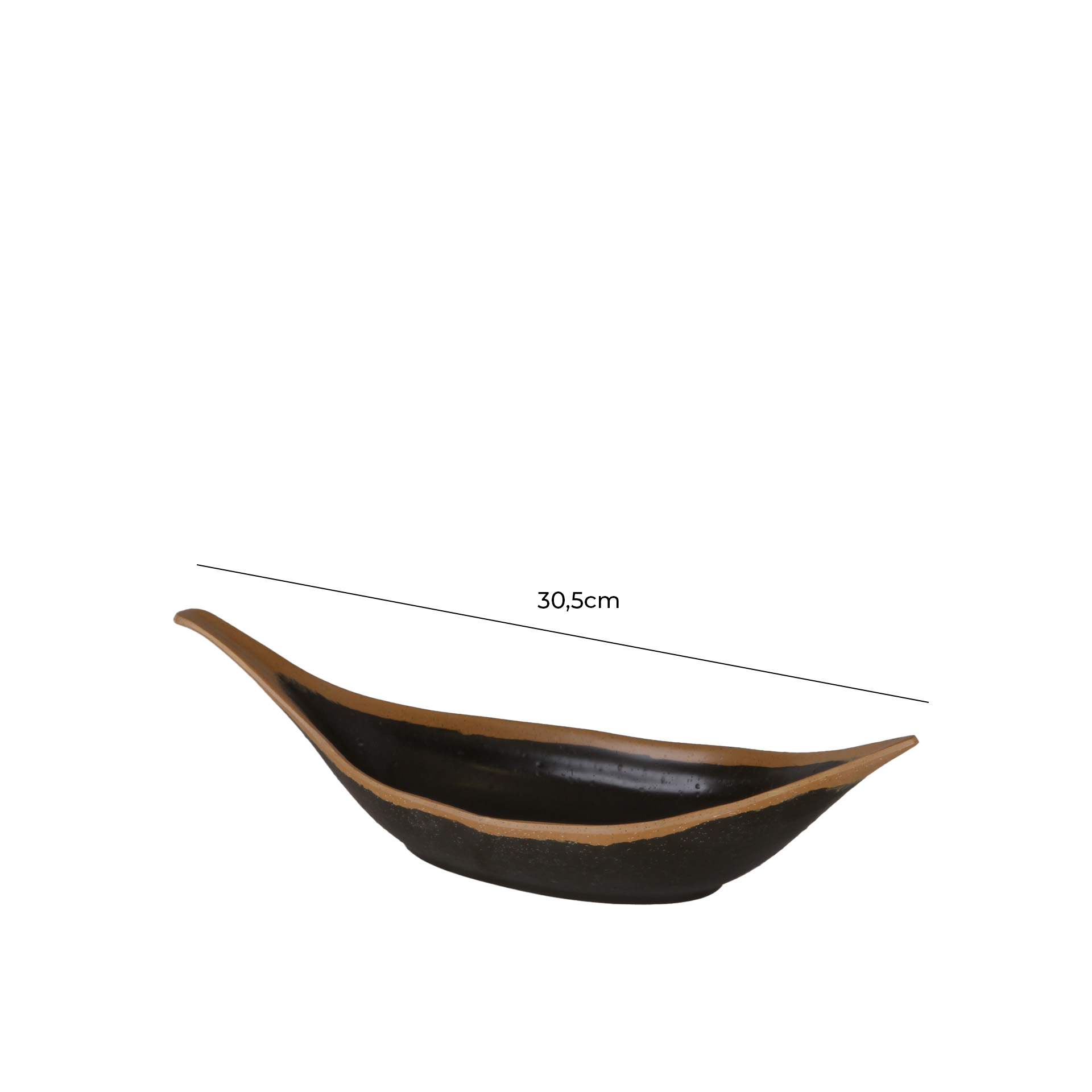 Bandeja Melamina Aps Crocker Castanho 30.5X10X7.5cm