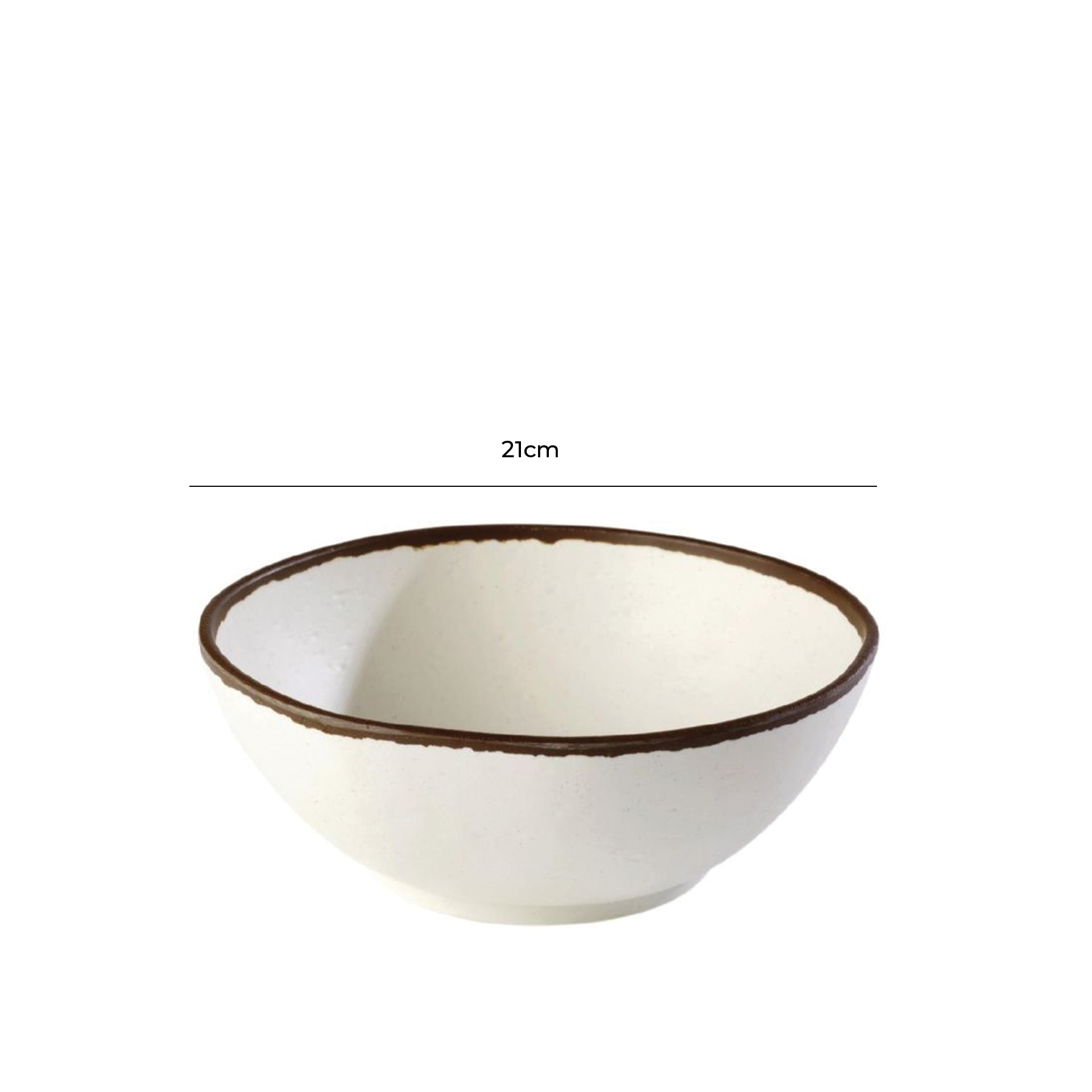 Tigela Melamina Aps Crocker Creme 1450ml 21X8cm