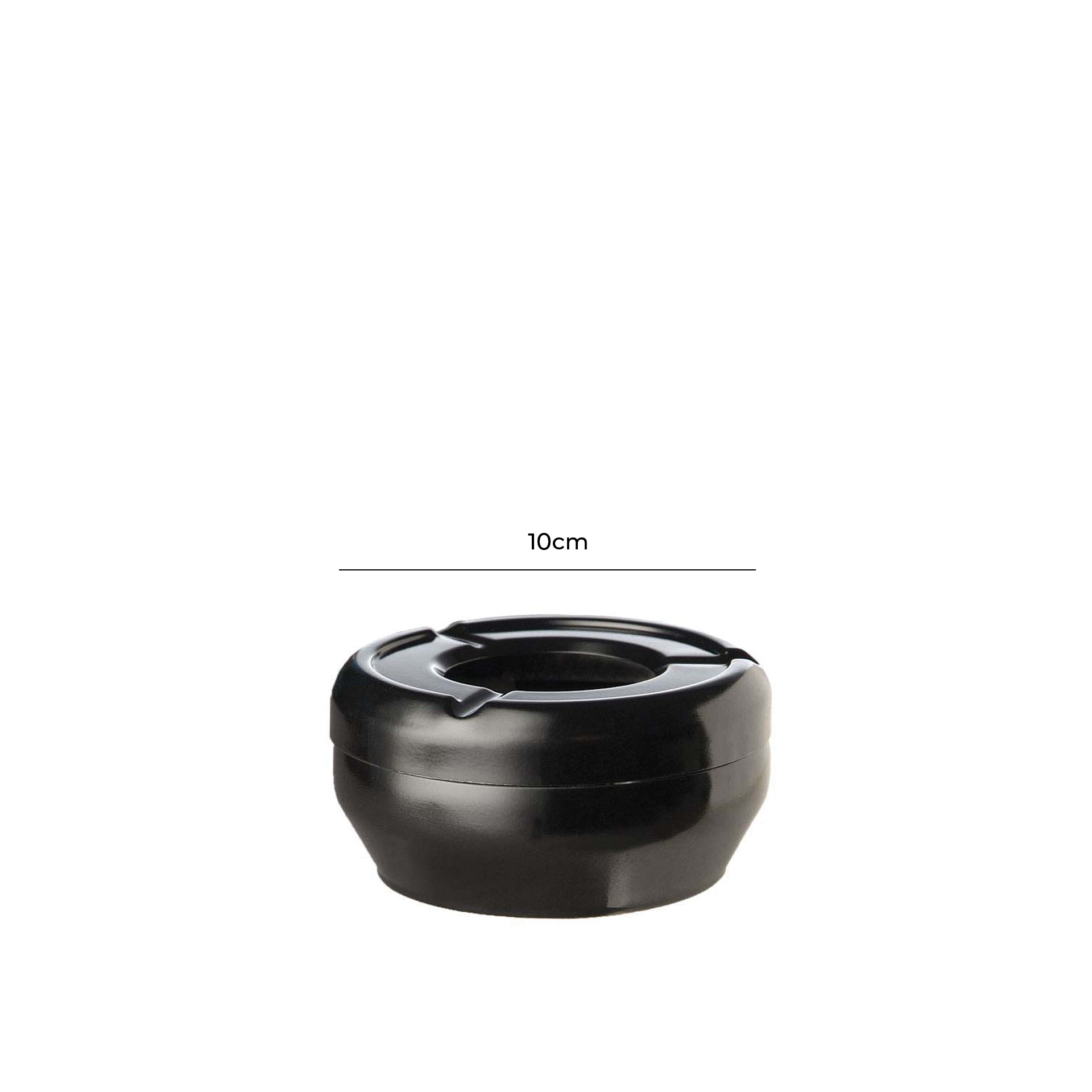 Cinzeiro Água Melamina Preto 10cm