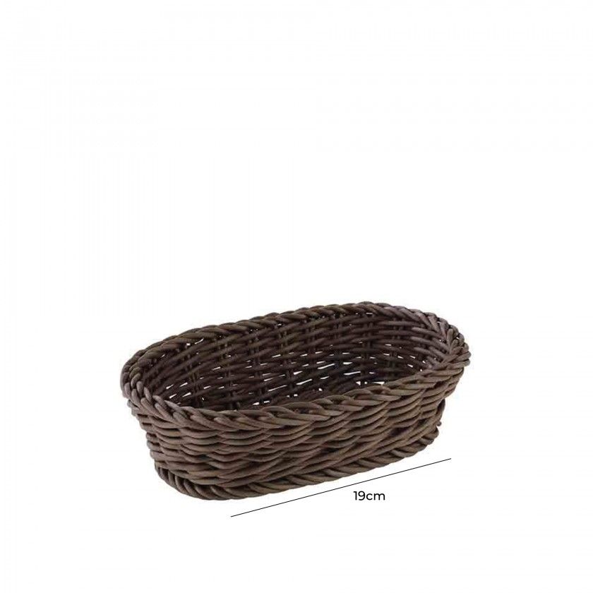 Cesto Profi Line Oval Castanho 12X19X6cm