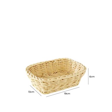 Cesto Profi Line Retangular Bege 13X19X6cm