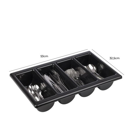 Divisor Talheres 4 Divisões Preto 53X32.5X10cm - Image product