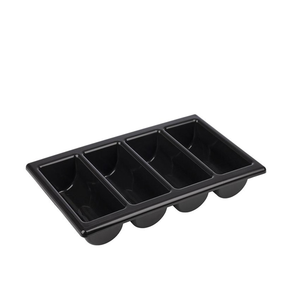 Divisor Talheres 4 Divisões Preto 53X32.5X10cm