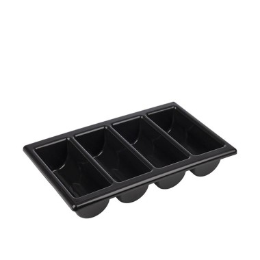 Divisor Talheres 4 Divisões Preto 53X32.5X10cm