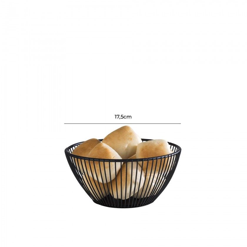 Cesto Metal Svart Preto 17.5X8cm Cesto Metal Svart Preto 17.5X8cm