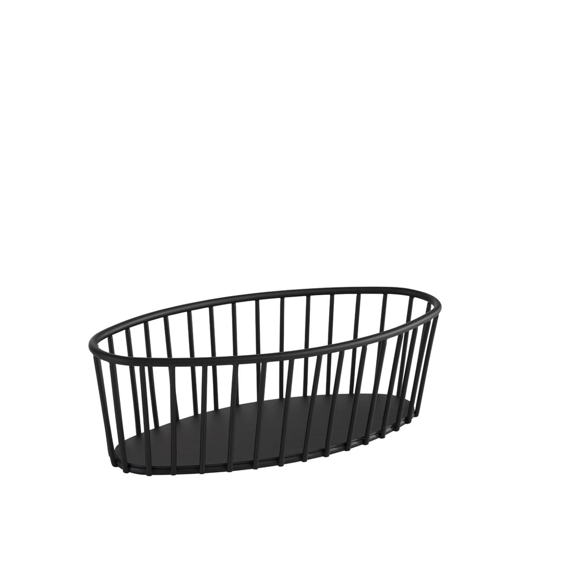 Cesto Metal Urban Oval Preto 21X10X7cm