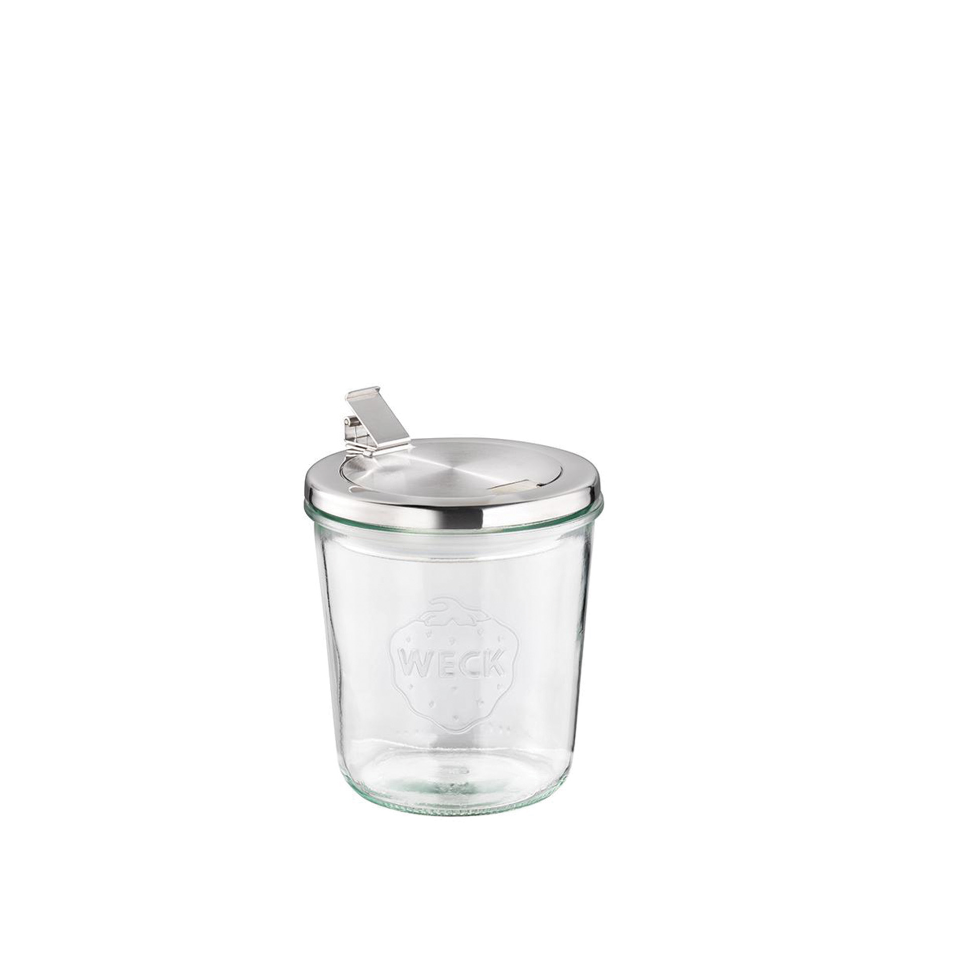 Copo Vidro com Tampa Inox 580ml 11X11cm Pack 2