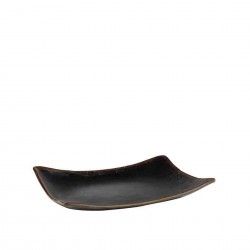 Prato Melamina Marrone Retangular Preto 32.5X23.5X4.5cm Prato Melamina Marrone Retangular Preto 32.5X23.5X4.5cm