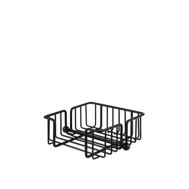 Suporte Guardanapos Metal Preto 19X19X7.5cm