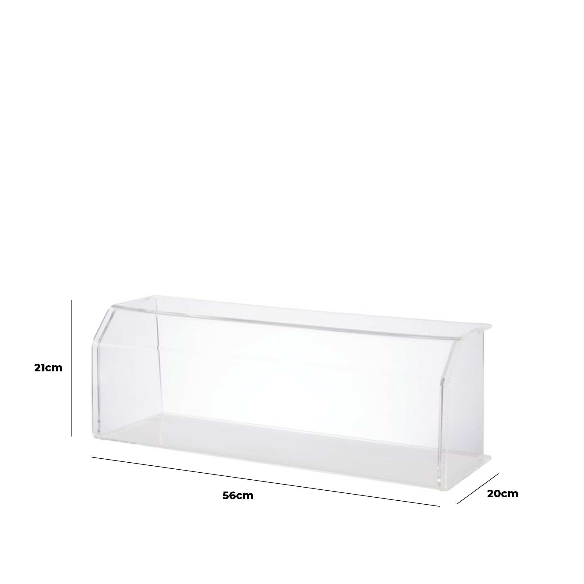 Expositor Acrílico Transparente 56X20X21cm