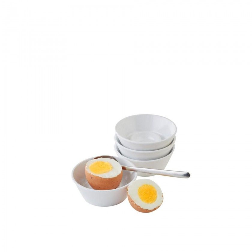 Suporte para Ovo Melamina Branco 8X3cm Pack 4