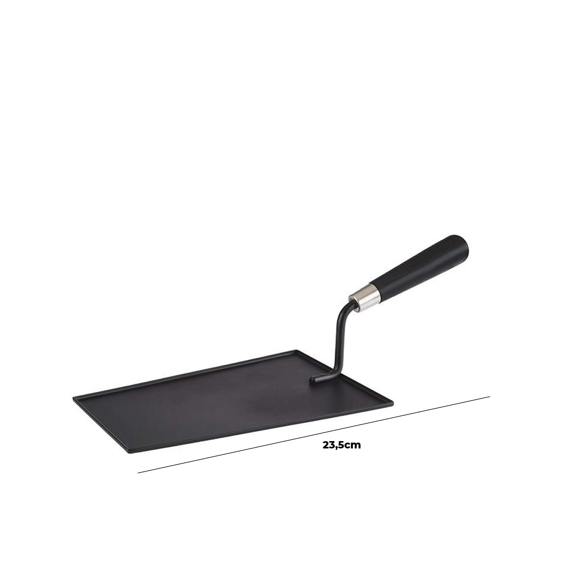 Espátula Servir com Pega Inox Bob Preta 23.5X15.5cm