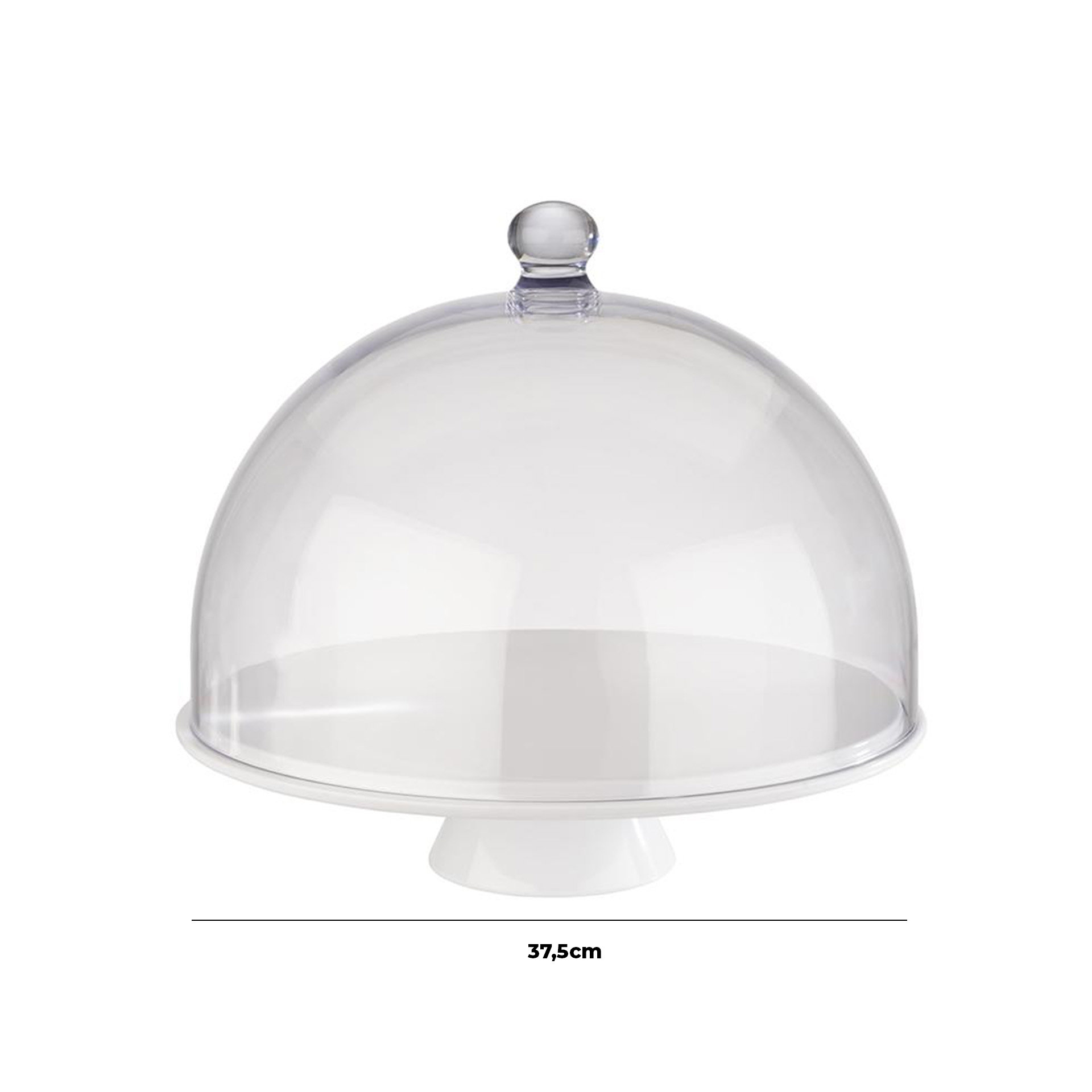 Suporte Bolo Melamina Classic Branco 37.5cm