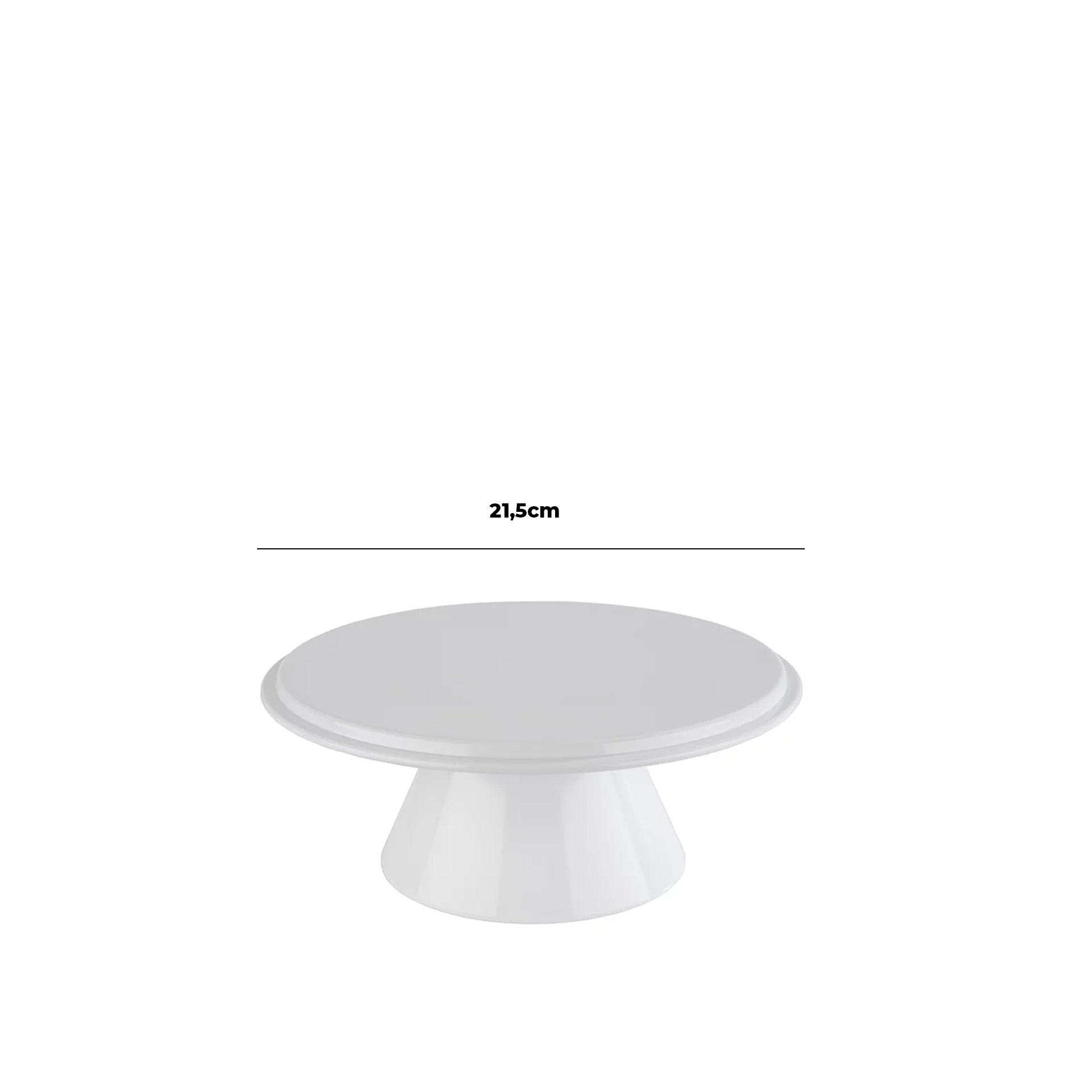 Suporte Bolo Melamina Classic Branco 21.5cm