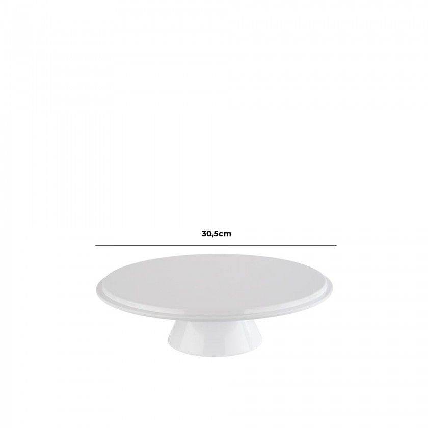 Suporte Bolo Melamina Classic Branco 30.5cm