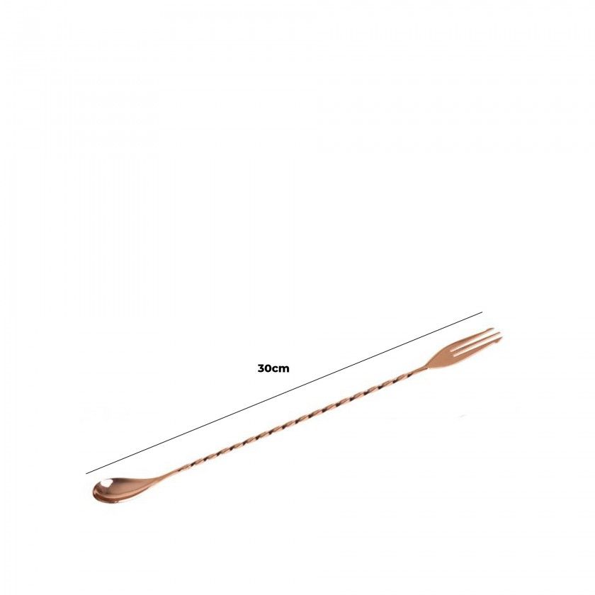 Colher / Garfo Bar Cobre 30cm