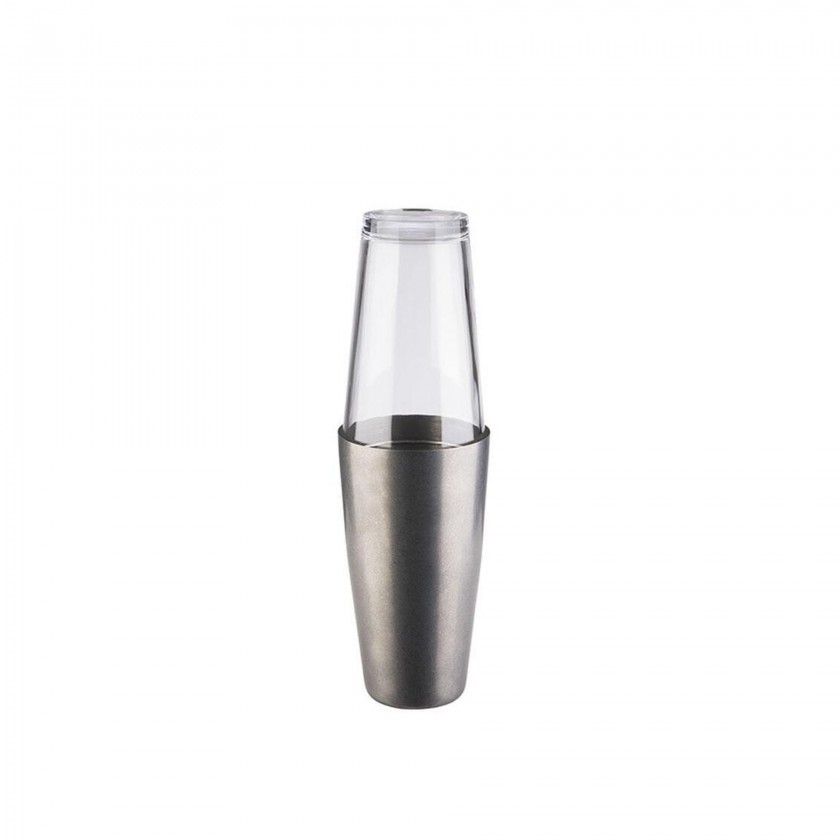 Conjunto Shaker Inox Boston 700ml + Copo Vidro 400ml