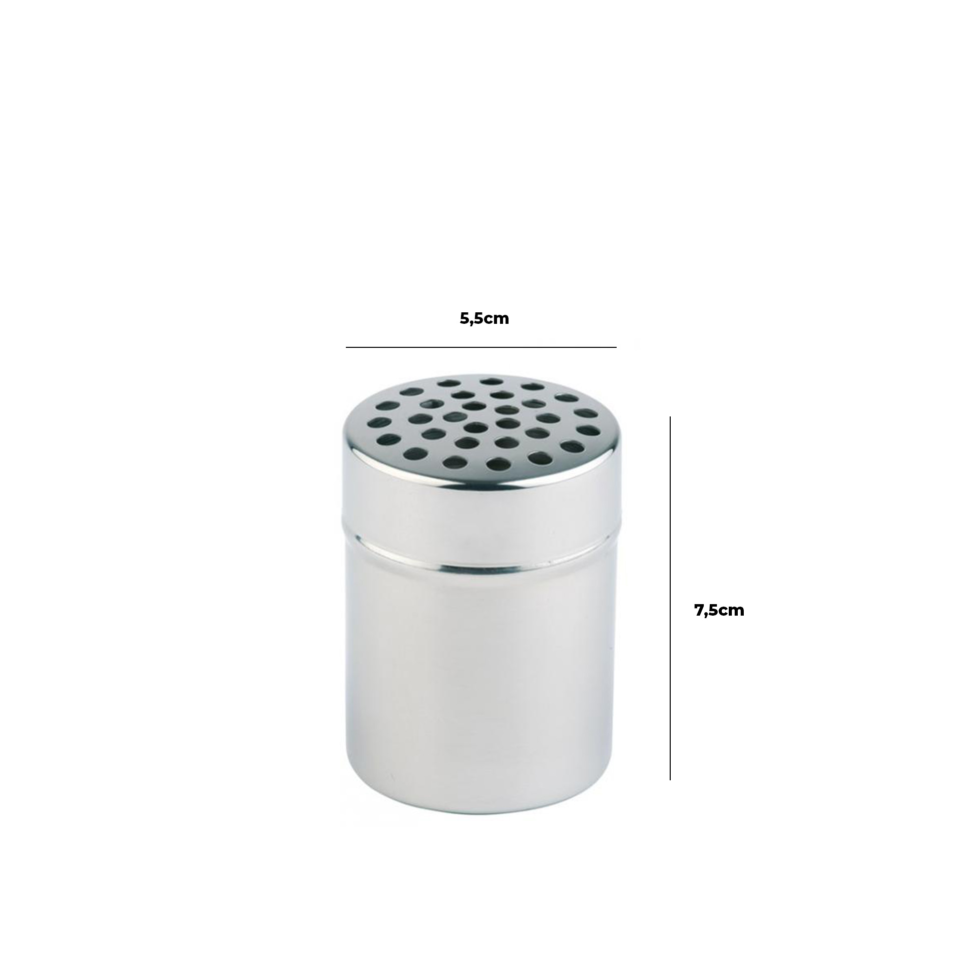 Doseador Especiarias Inox 5.5X7.5cm