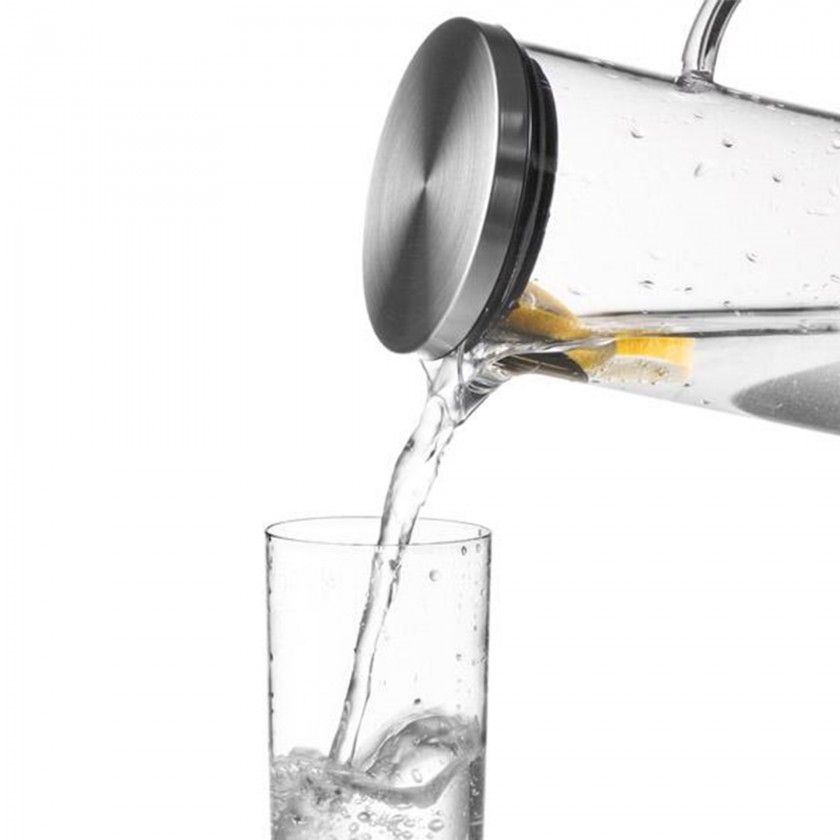 Jarro Vidro com Tampa Inox 1500ml Jarro Vidro com Tampa Inox 1500ml