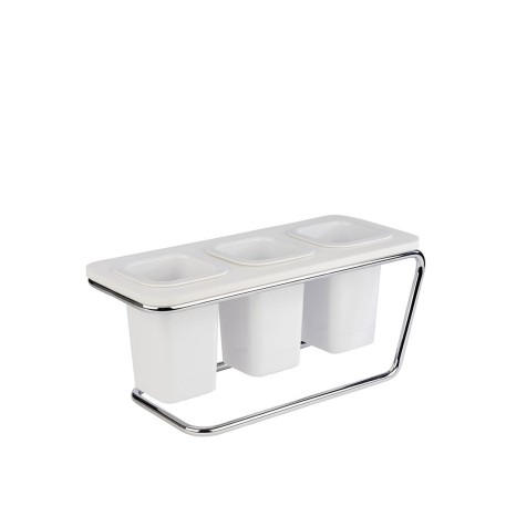 Expositor Talheres 3 Compartimentos Branco 43X18cm - Image product