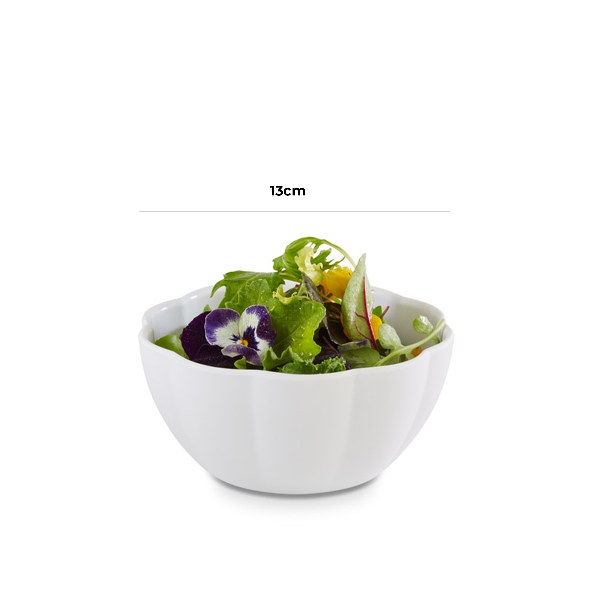 Taça Melamina Lotus Branca 13cm