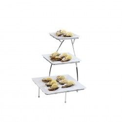 Expositor com 3 Andares Cromado 37.5X37.5cm