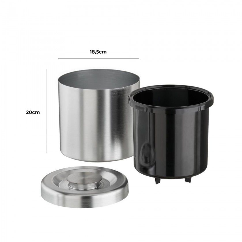 Balde Gelo Alumnio Parede Dupla 3000ml 18.5X20cm