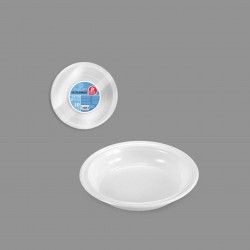 Prato Plstico Reutilizvel Fundo Branco 20.5cm Pack 10