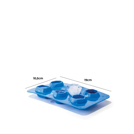 Cuvete Gelo 6 Formas Silicone 19X10.5X3CM - Image product
