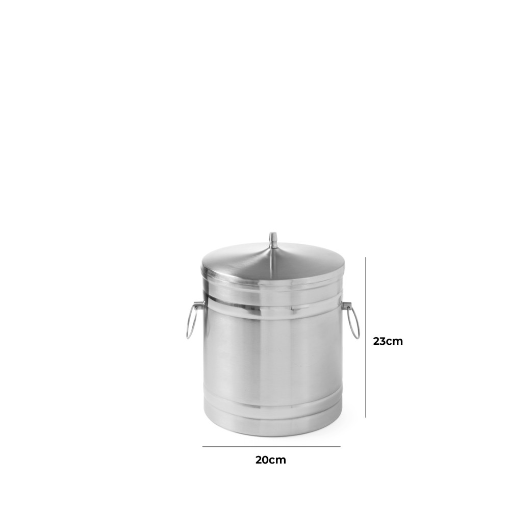 Balde Gelo Inox Dupla Parede 20X23CM