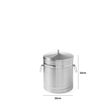 Balde Gelo Inox Dupla Parede 20X23CM