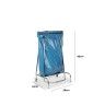 Suporte Saco Lixo Inox com Rodas e Travões Prateado 42X58X96cm Suporte Saco Lixo Inox com Rodas e Travões Prateado 42X58X96cm