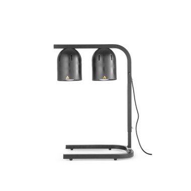 Suporte 2 Lâmpadas Aquecimento Alimentos Preto 500W 45.3X36X79cm