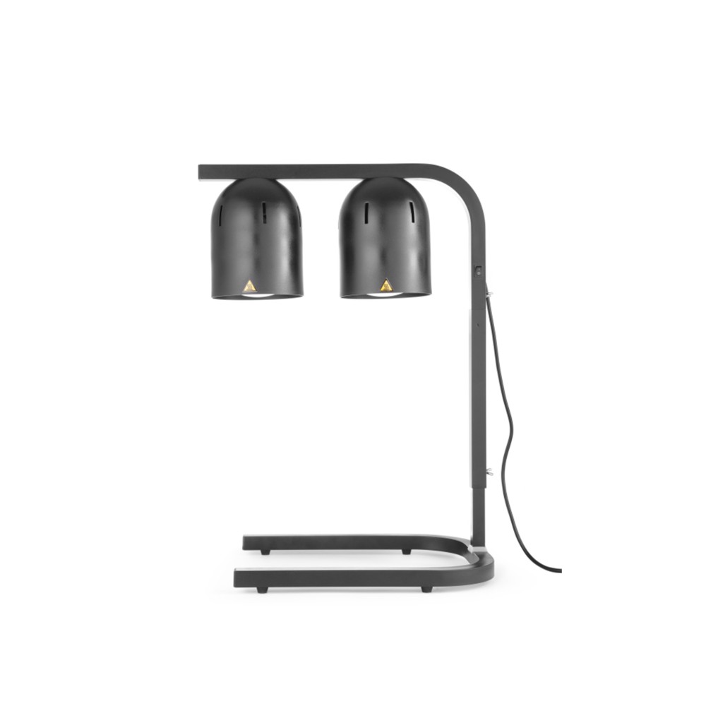 Suporte 2 Lâmpadas Aquecimento Alimentos Preto 500W 45.3X36X79cm