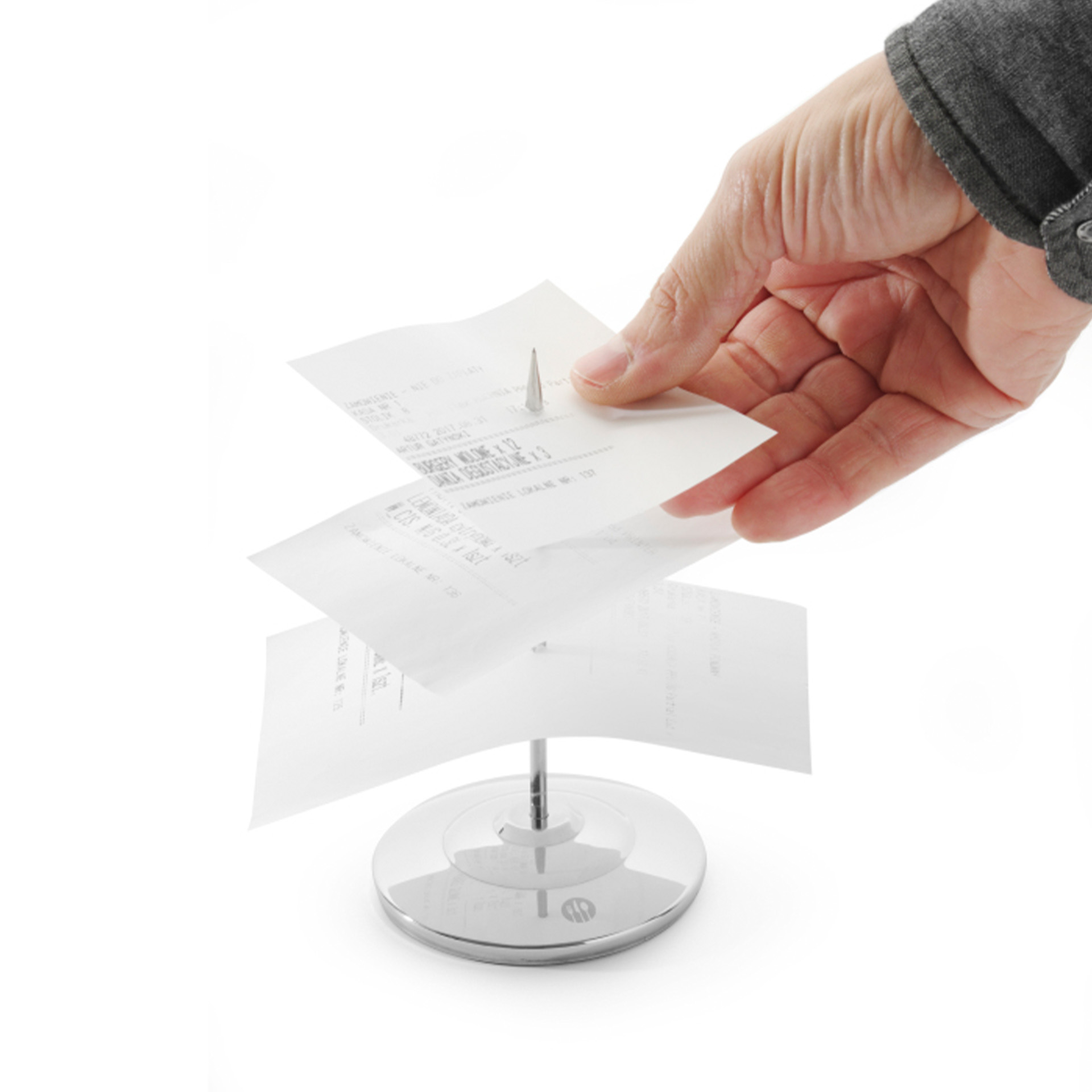 Espeto Pedidos Inox Prateado 8X15cm