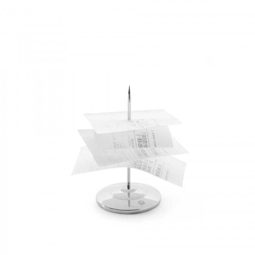 Espeto Pedidos Inox Prateado 8X15cm