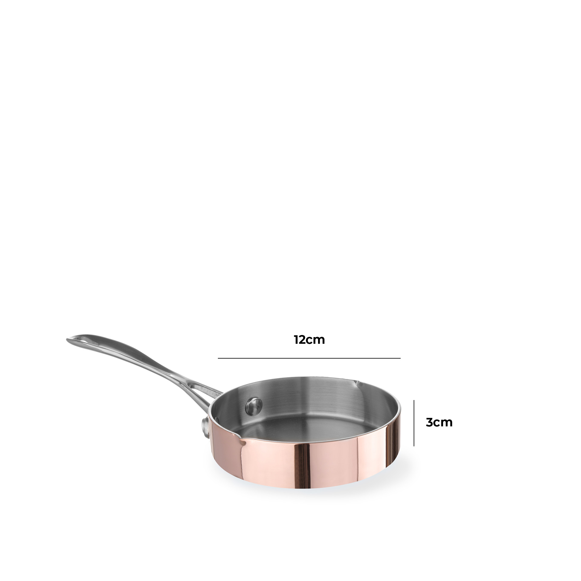 Frigideira de Servir Redonda Cobre