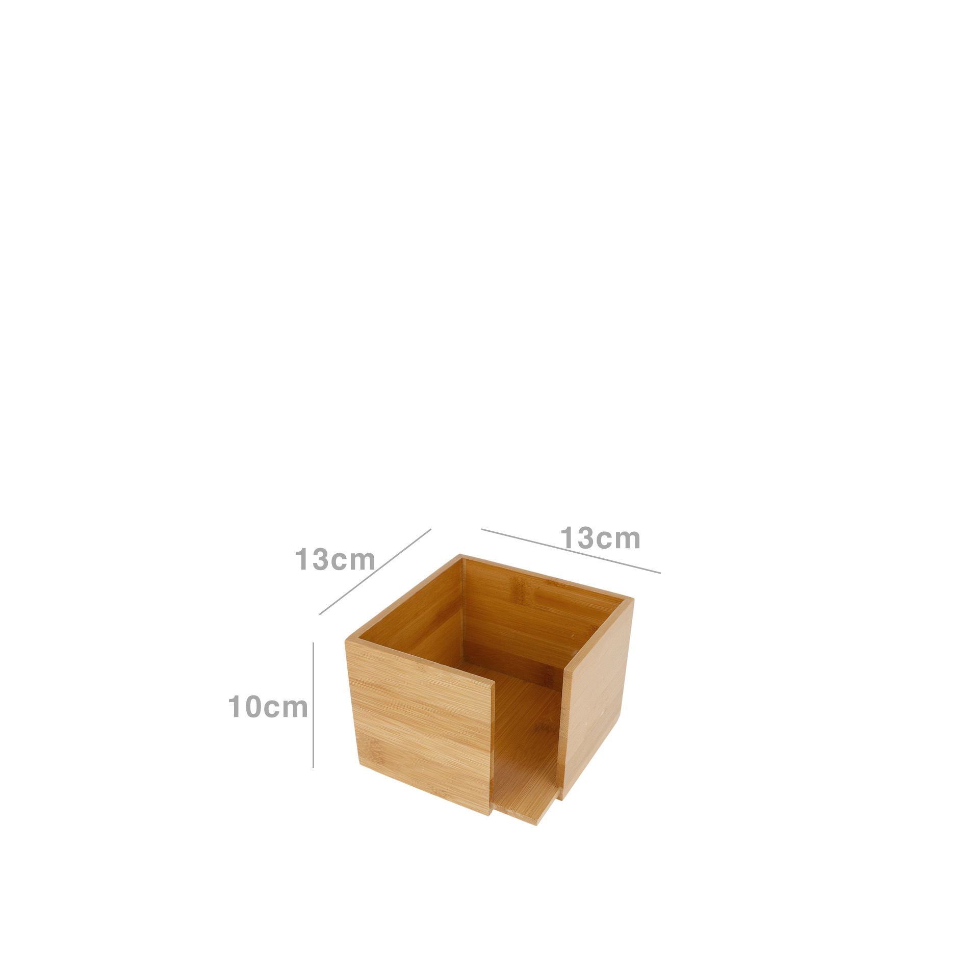 Porta Guardanapos Bambu Natural 13X13X10CM