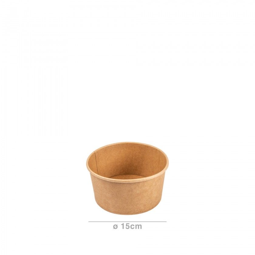 Saladeira Cartão Kraft Redondo 1000ml 15X8cm Pack 50 Saladeira Cartão Kraft Redondo 1000ml 15X8cm Pack 50