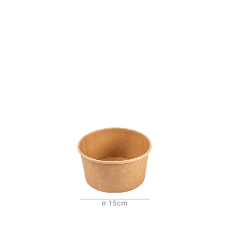 Saladeira Cart�o Kraft Redondo 1000ml 15X8cm Pack 50 - Image product