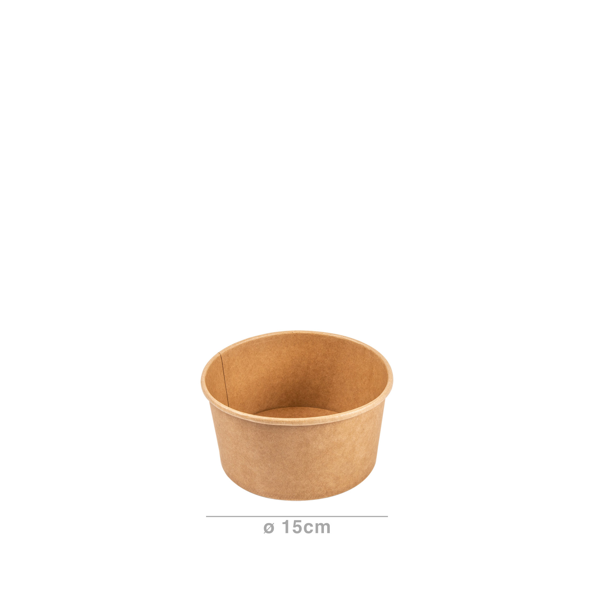 Saladeira Cartão Kraft Redondo 1000ml 15X8cm Pack 50