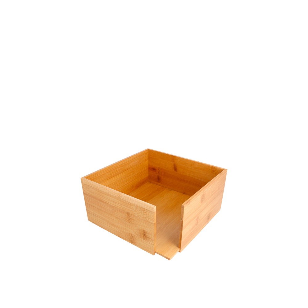 Porta Guardanapos Bambu Natural 21X21X10CM