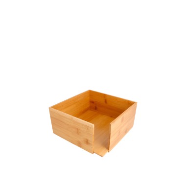 Porta Guardanapos Bambu Natural 21X21X10CM