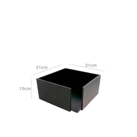 Porta Guardanapos Bambu Preto 21X21X10CM - Image product