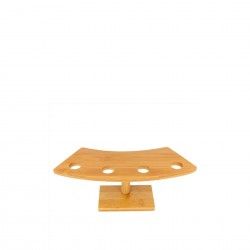 Suporte Bambu Natural 4 Cones 26X10.5X9cm
